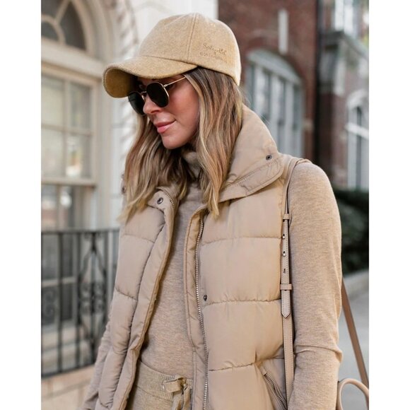Splendid X Cella Jane Blog Womens Beige Tan Wool Blend Baseball Cap Quiet Luxury main image 9